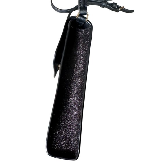 Kate Spade Black Glitter North South Phone Crossbody Bag - Picture 3 of 11